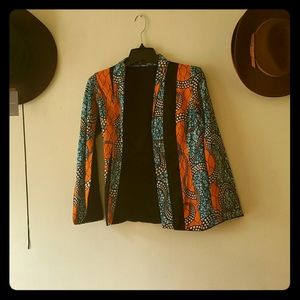 African Print Double Wear Blazer